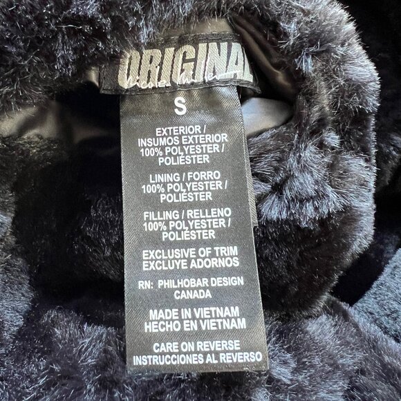 Nicole Miller Womens Black Faux Fur Quilted Reversible Sleeveless Vest Small - Picture 11 of 14